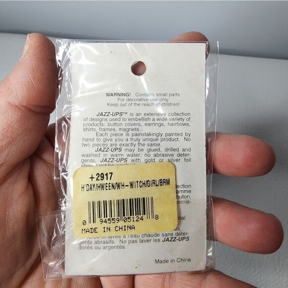 Vintage Jazz-Ups Happy Halloween Boo! 2 Items A Bat And A Witch - Picture 7 of 9